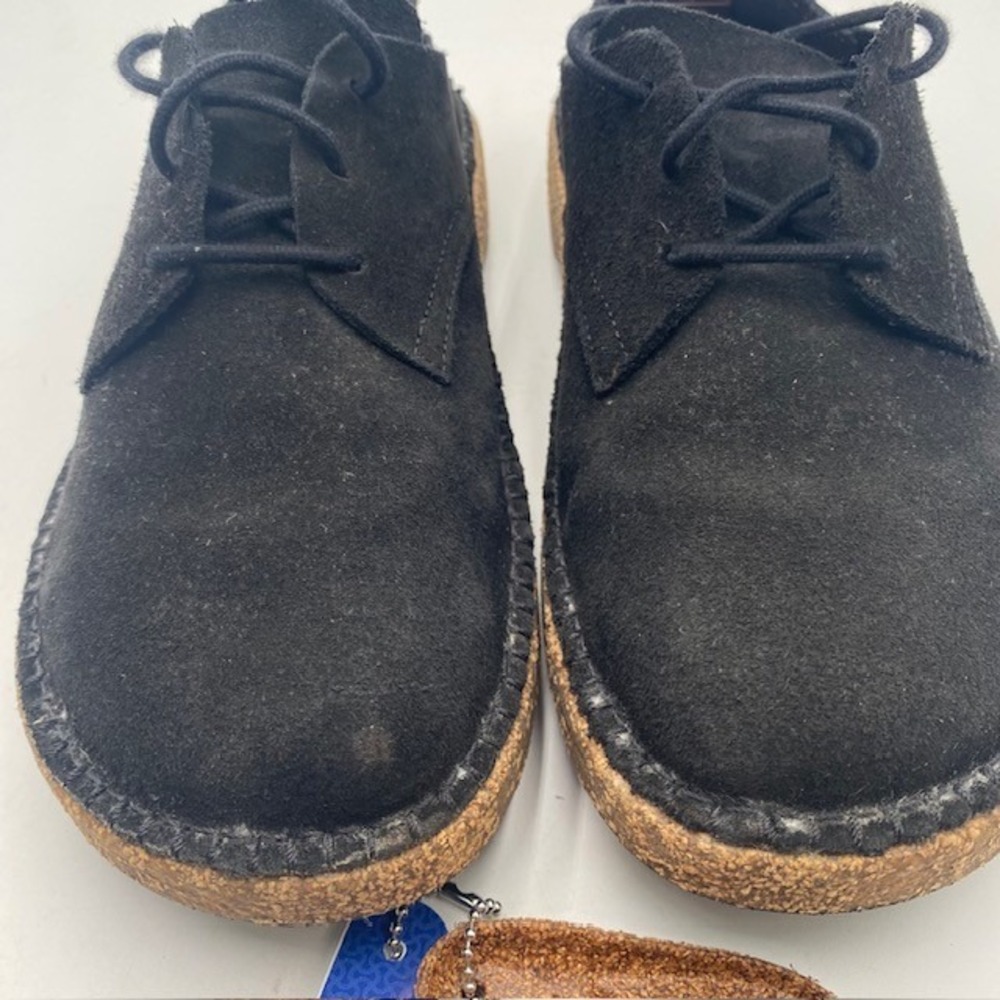 Birkenstock Gary Black Suede Lace Up Shoes Women 9 Men 7 Comfort Flat 1013439 - Picture 6 of 14